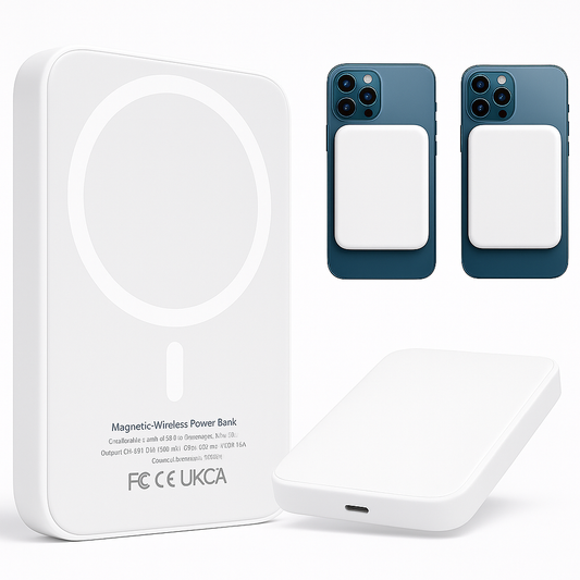 Powerbank Magnético Blanco – Carga Rápida y Sin Cables
