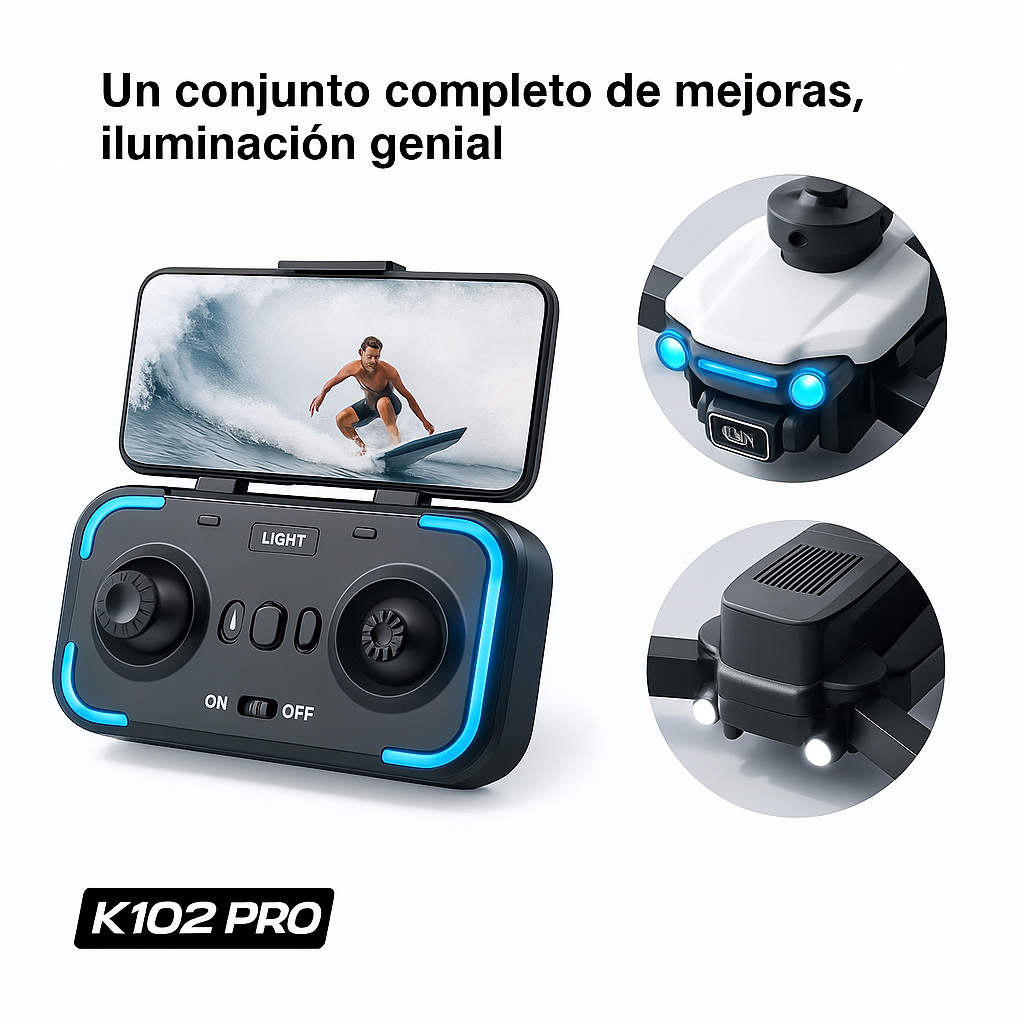 Drone K102 PRO 4K – Cámara Dual con Evitación de Obstáculos