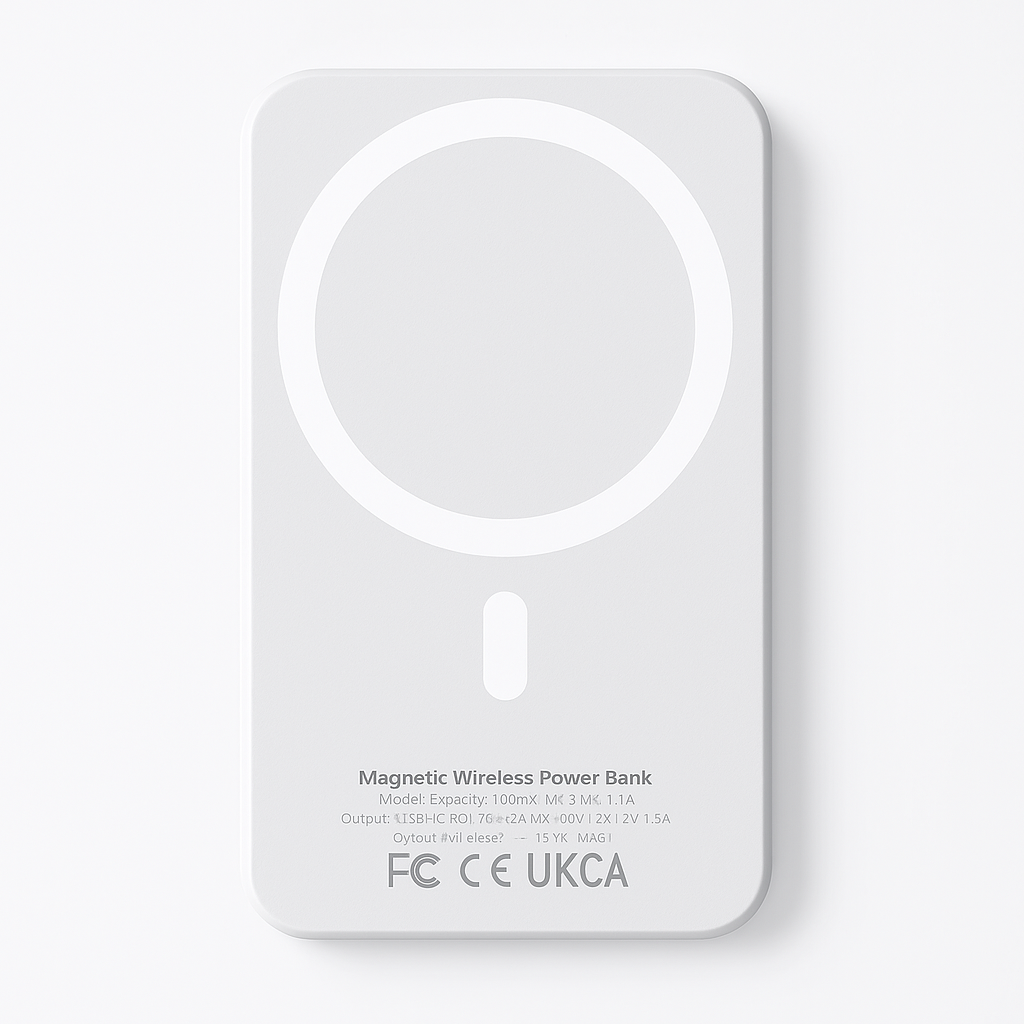 Powerbank Magnético Blanco – Carga Rápida y Sin Cables