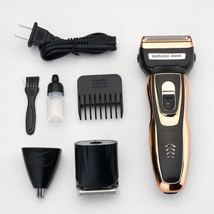Barbeador Masculino 3 en 1 – Recargable y Lavable