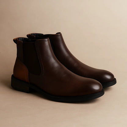 Botines Chelsea de Cuero Marrón