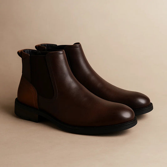 Botines Chelsea de Cuero Marrón