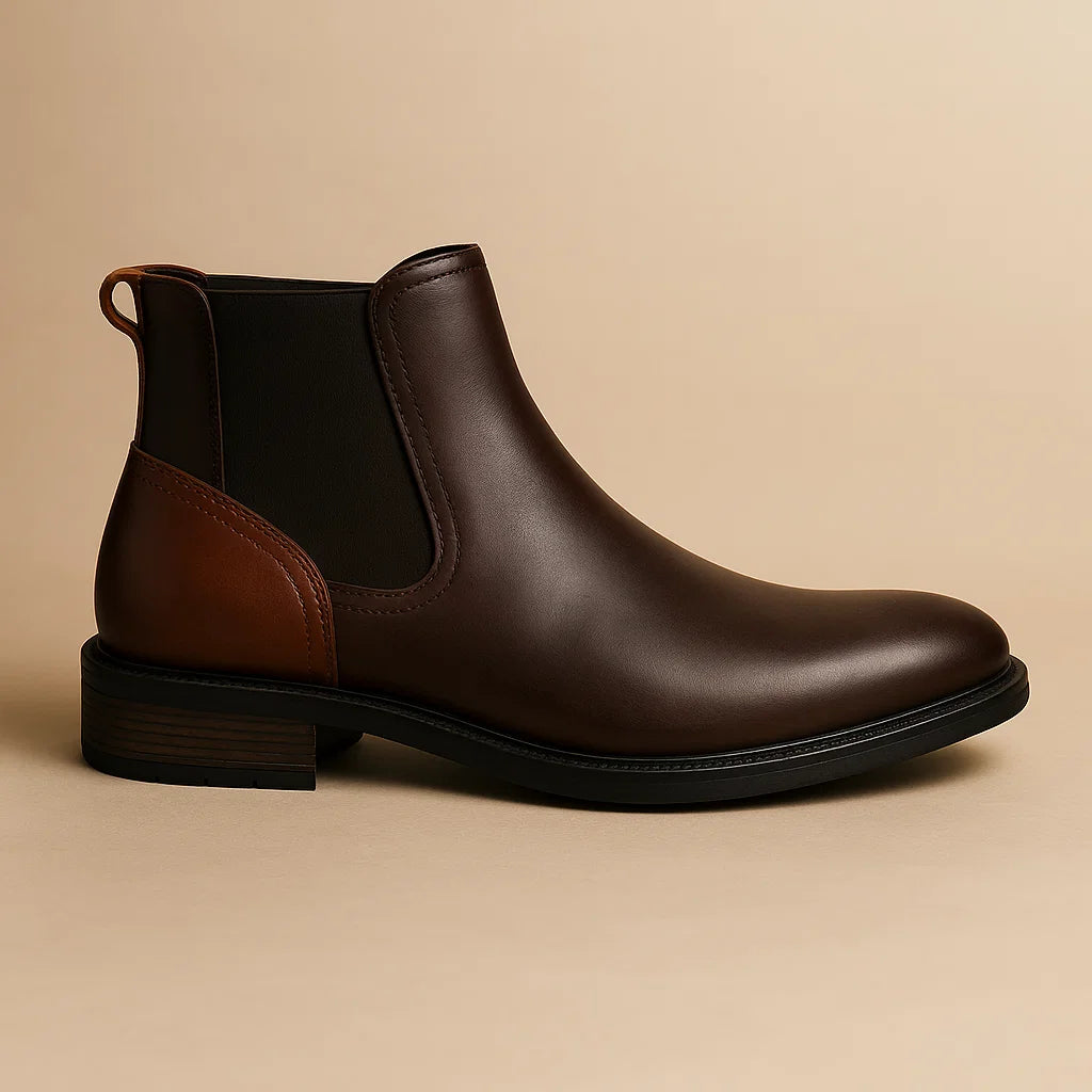 Botines Chelsea de Cuero Marrón