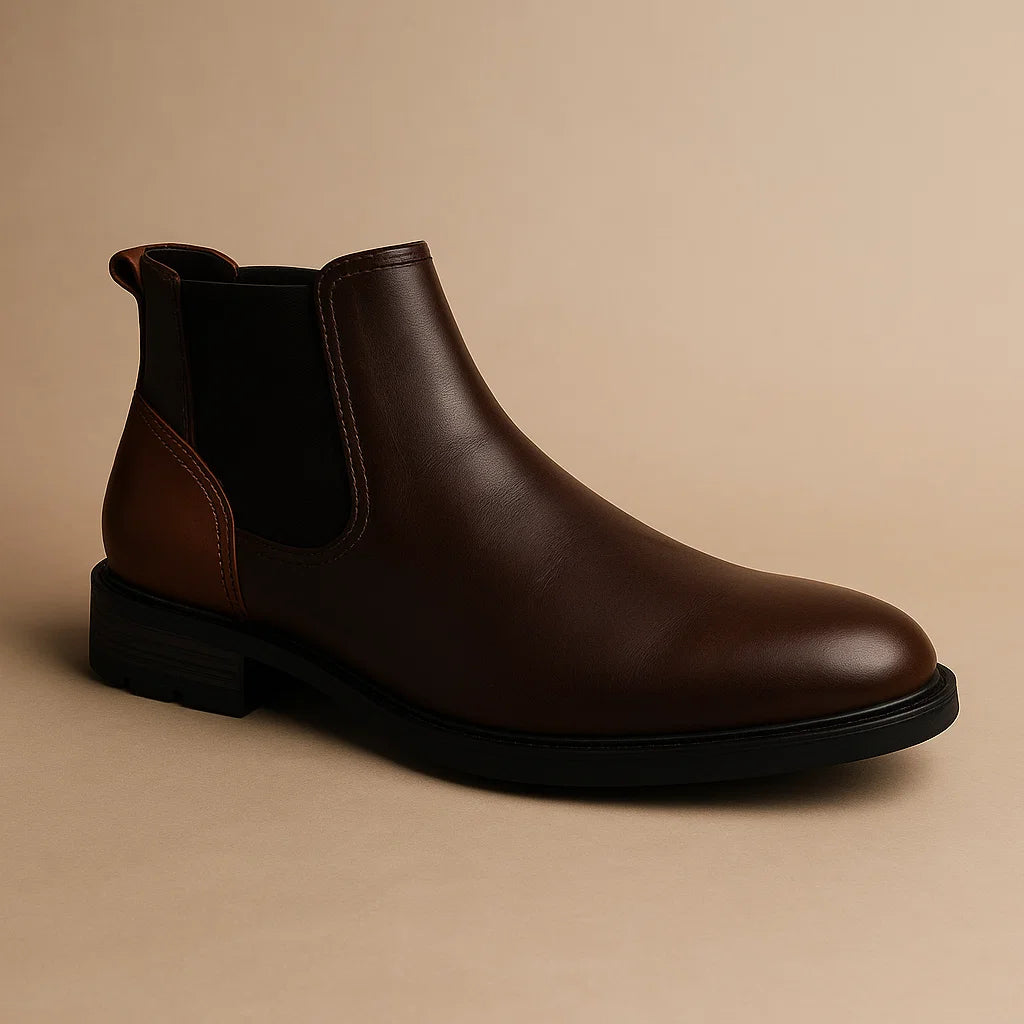 Botines Chelsea de Cuero Marrón