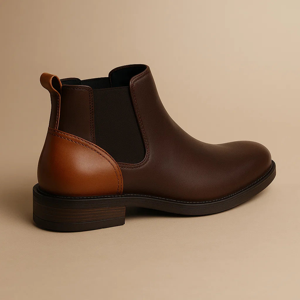 Botines Chelsea de Cuero Marrón