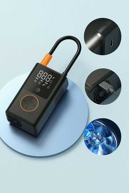 Mini Compresor Portátil 150 PSI – Infla en Segundos, Sin Esfuerzo y Donde Quieras